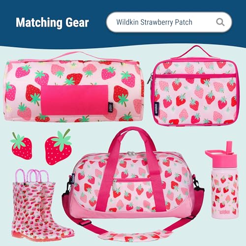 Image of Wildkin Kids 12-Inch Toddler Backpack - Lightweight School Bag for Daycare & Travel, Ages 3-7, Strawberry Patch, 12 Inch, Girls Backpack