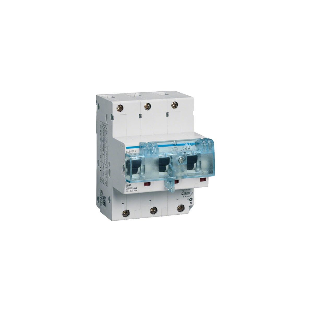 Hager HTN325E SLS-Schalter 3P E-25A Hutschiene
