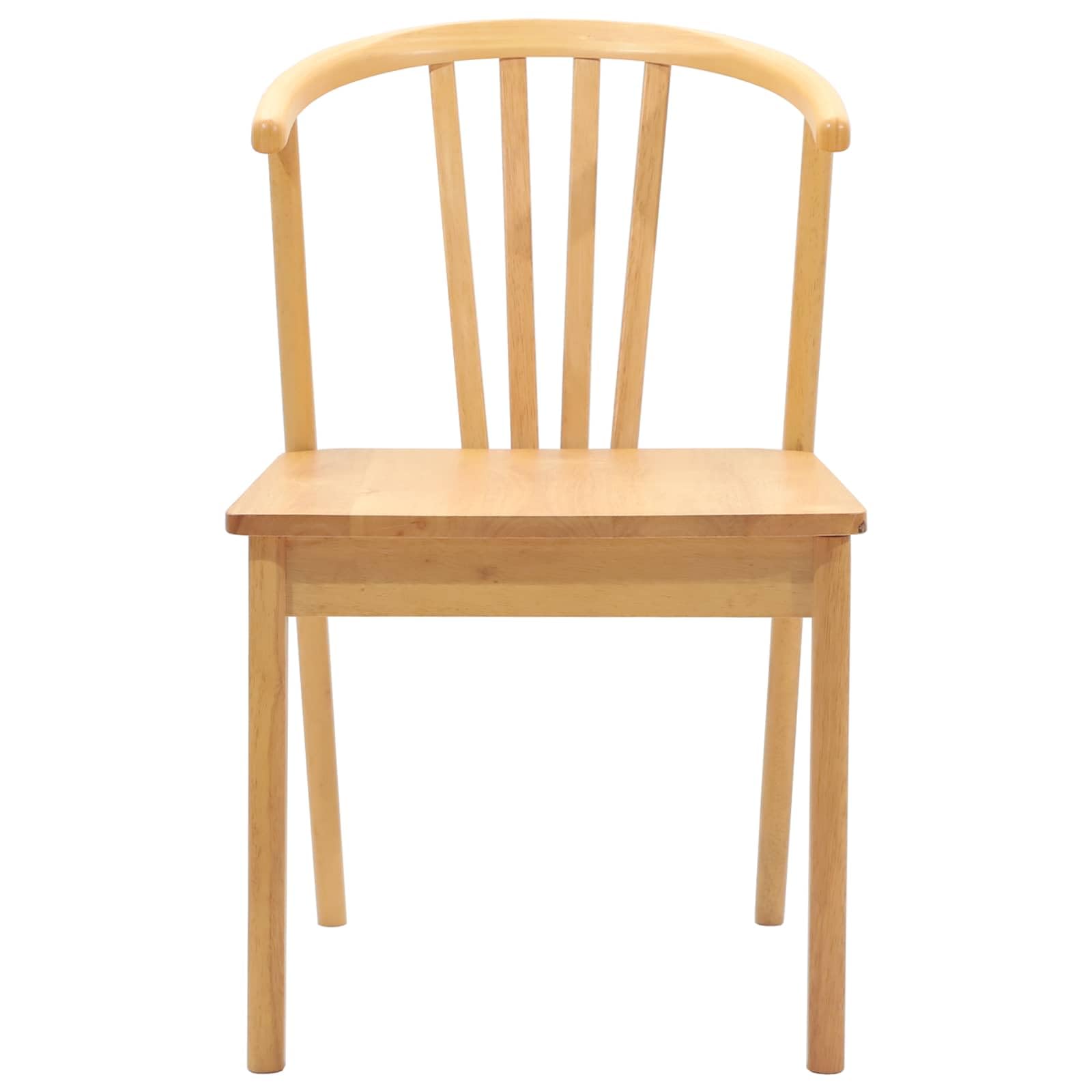 Set di 2 sedie per sala da pranzo in legno massello naturale