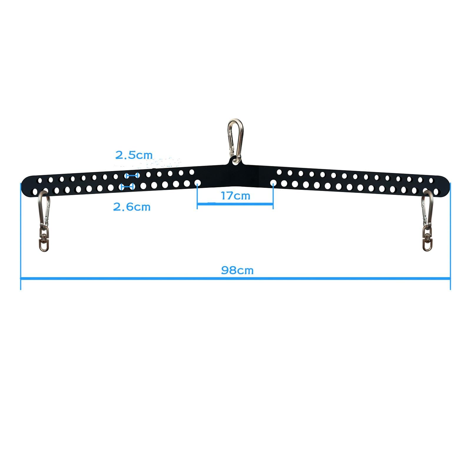 Multi-Grip LAT Pull Down Bar In Acciaio Per Palestra - Maniglia Per Cavo Alto Con 6 Prese E Cuscinetti Rotanti - Attacco Universale - 4