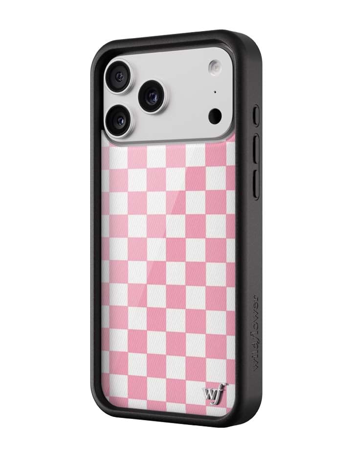 Image of Wildflower Cases - iPhone 17 Pro Max Compatible - Checkers Pink