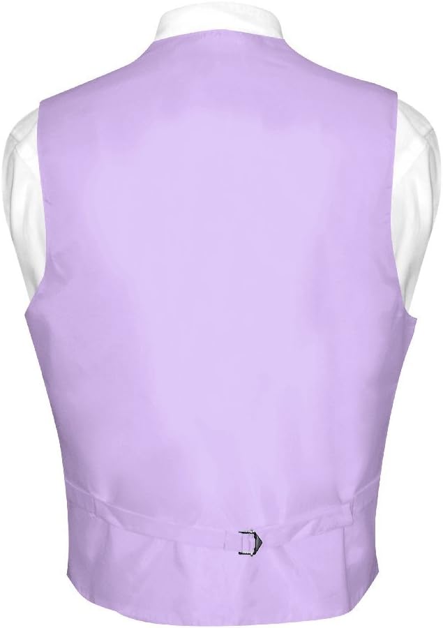 Vesuvio Napoli Men's Paisley Design Dress Vest & Bow Tie SILVER Grey Color BOWTie Set
