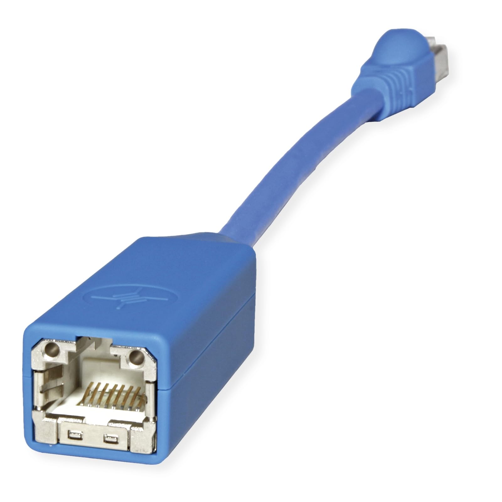 Telegärtner Telegaertner L00000A0274 - Adaptador de Red RJ45 (1 x Conector RJ45 Macho a 1 Conector RJ45, 20 cm), Color Azul