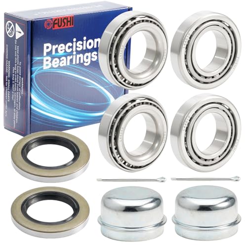 FUSHIBEARING 1-1/16 Axles Trailer Wheel Hub Bearings Kit L44649/L44610