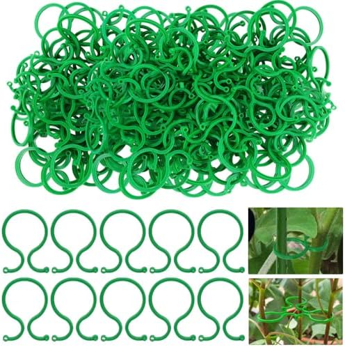 HASTHIP® 100Pcs Plant Support Clips, Reusable Garden Trellis Clips ...
