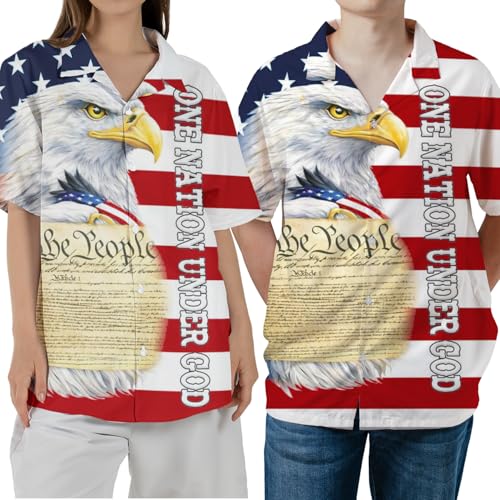 Image of Men's Hawaiian Wrinkle Free Short Sleeve Button Down Funny Tropical Floral Beach Vacation Shirt