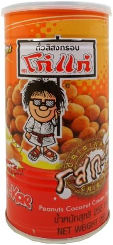 Koh Kae Snack Peanut Coconut Cream Flavor Coated 255gm (Pack of 2)