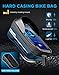 whale fall Bike Frame Bag Waterproof, 3D Eva Hard Shell, Bike Phone Holder, Bicycle Top Tube Bag, Cycling Pouch with Rain Cover, Bike Accessories for Phones Under 7