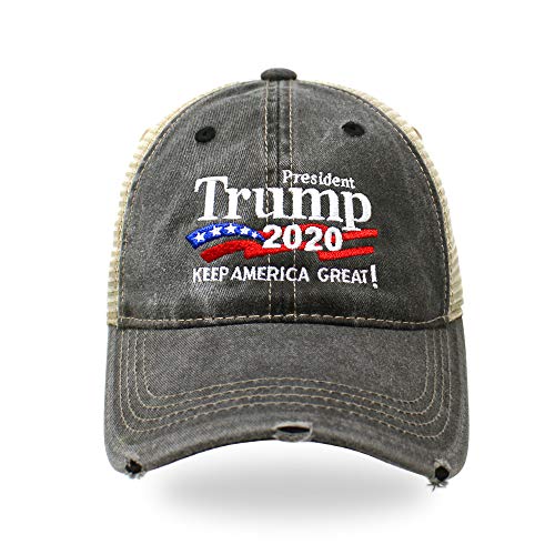 CHOK.LIDS Trump 2020 Keep America Great Campaign Embroidered US Hat Baseball Trucker Cap New TC10 (Charcoal)