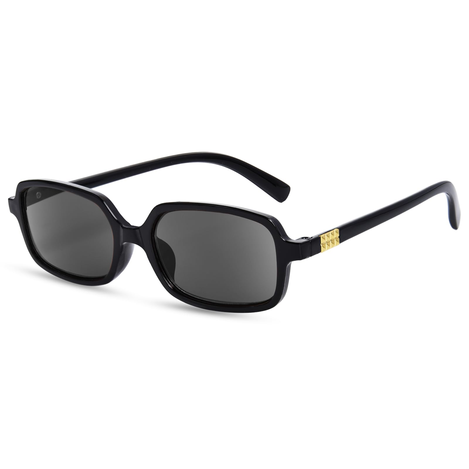 OPTOFENDY Reading Sunglasses for Women Retro Rectangle 90s Full Lens Sun Readers UV400 Outdoor Sunglasses