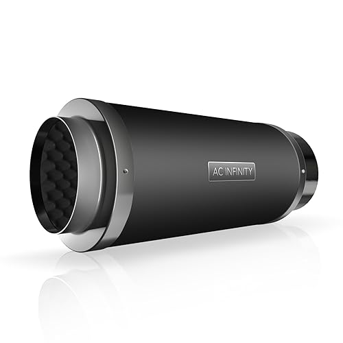 Miniatura 9 de AC Infinity Silenciador de ventilador de conducto en línea, silenciador de reducción de ruido de 6 pulgadas para sistemas de ventilación de tienda