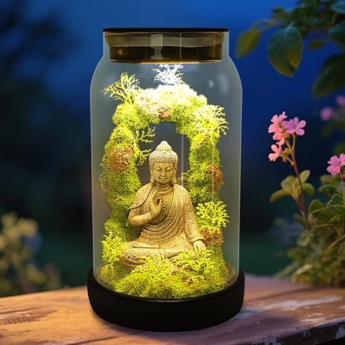 Solar Garden Buddha Statue for Home Decor - 9.8'' Zen Solar Lights ...