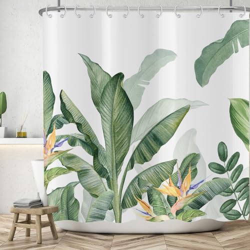 ASDCXZ Leaves Shower Curtain 180x180 cm