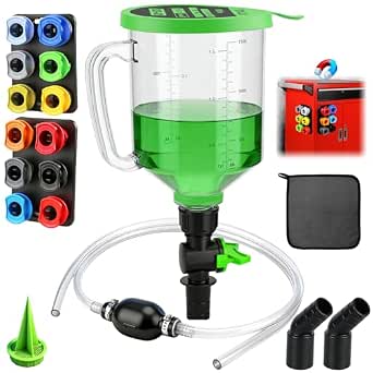 20-Piece Engine Oil Funnel Kit with Adapters, Siphon Pump, and Accessories