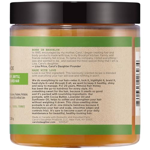 Image of Carol's Daughter Mimosa Hair Honey Shine Pomade for Textured and Curly Hair - with Shea Butter & Rosemary Oil, 8 fl oz (Pack of 6)
