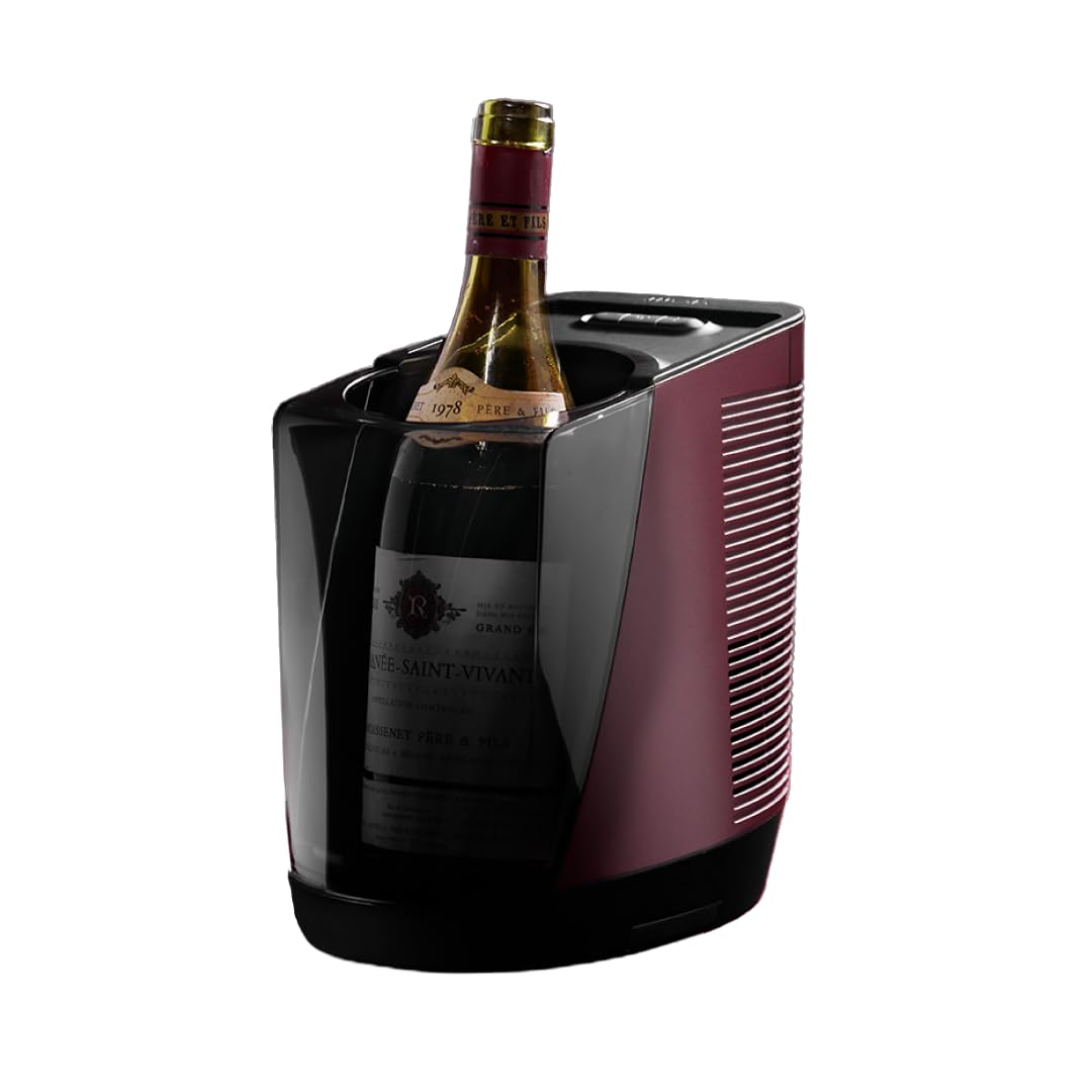 VIVANT VENUS Portable Wine Chiller - Advanced IC Temperature Sensor & Dual-Cooling System, Full Wine & Champagne Bottle Display (up to 4½