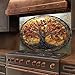 Tempered Glass Backsplash for Kitchen, Stained Tree of Life Glass Backsplash, Backsplash Tile for Kitchen Wall, Rustic Kitchen Backsplash, Easy to Install Stove Backsplash