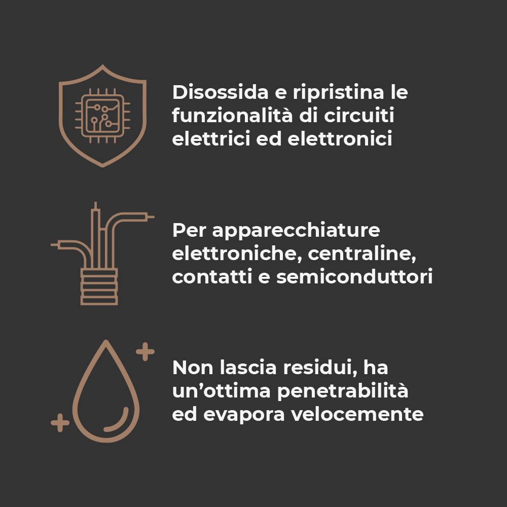 ELEKTRO PRO Disossidante OLEOSO per Contatti Elettrici ed Elettronici Formula Speciale Protezione di Lunga Durata, Rapida Essicazione, Non lascia Residui, Idrorepellente, 400 ML, NA92 PROfessionale