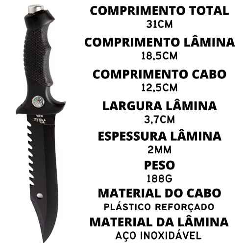 Faca Rambo Tática Militar Camping Aventura Afiada Com Bainha