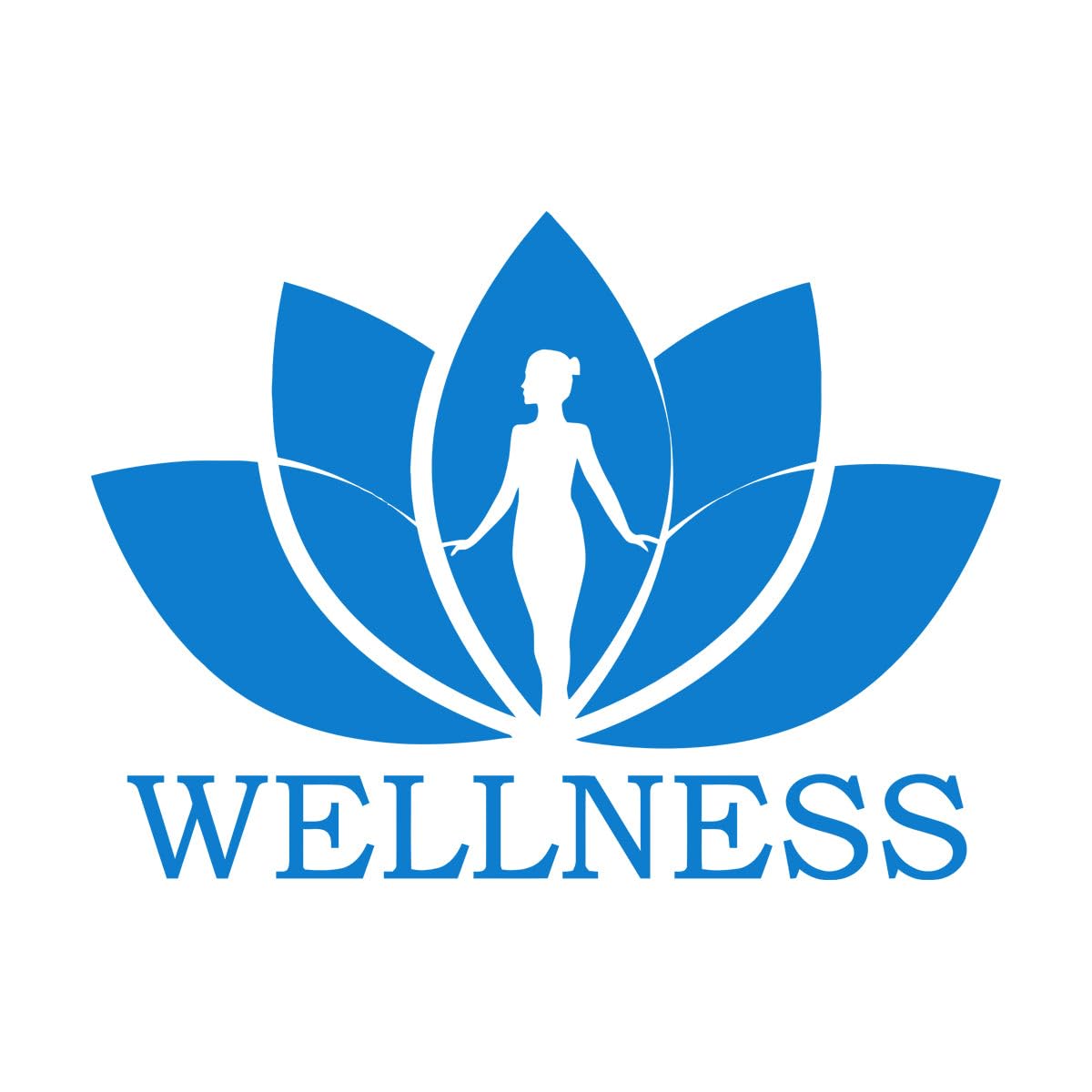 Vinyl Art Sticker Lotus Flower Beauty Health SPA Studio 36x48.1cm Waterproof Small Blue
