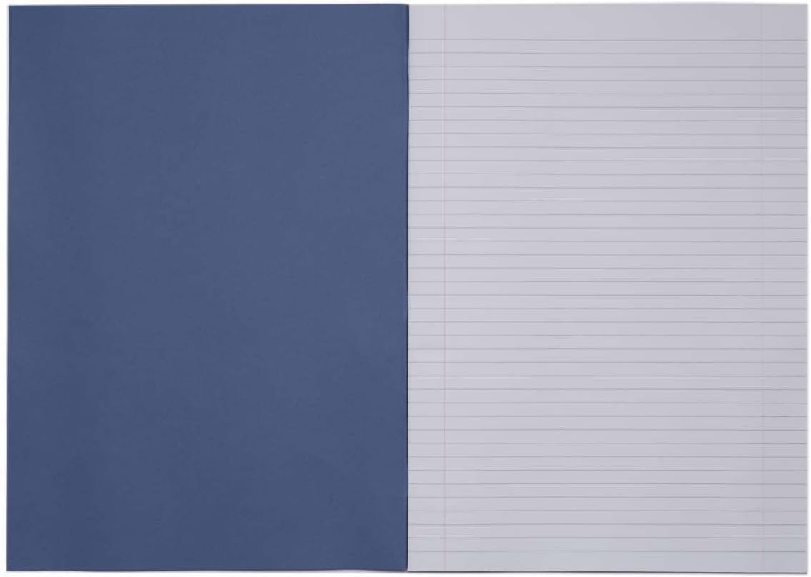 Rhino Übergroße Schulhefte, 80 Seiten/8 mm, liniert mit Rand, Notizbuch, 10 Stück, 33 x 22,9 cm, Büro- und Schulbedarf, Dunkelblau
