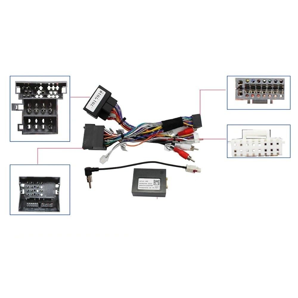 Mascherine Telaio Per A3 8P A4 B7 TT CAN Bus Decoder Quadlock Cablaggio Adattatore Connettore Auto Android Cavo 16 Spille Spina Radio Fascia | Cable Canbus