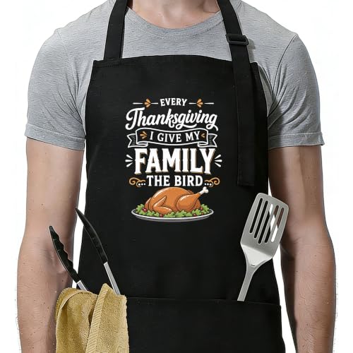 teloivrevlis Apron For Men Funny With 2 Pockets, Grilling Cooking BBQ Apron, Gift For Dad Husband Chef.