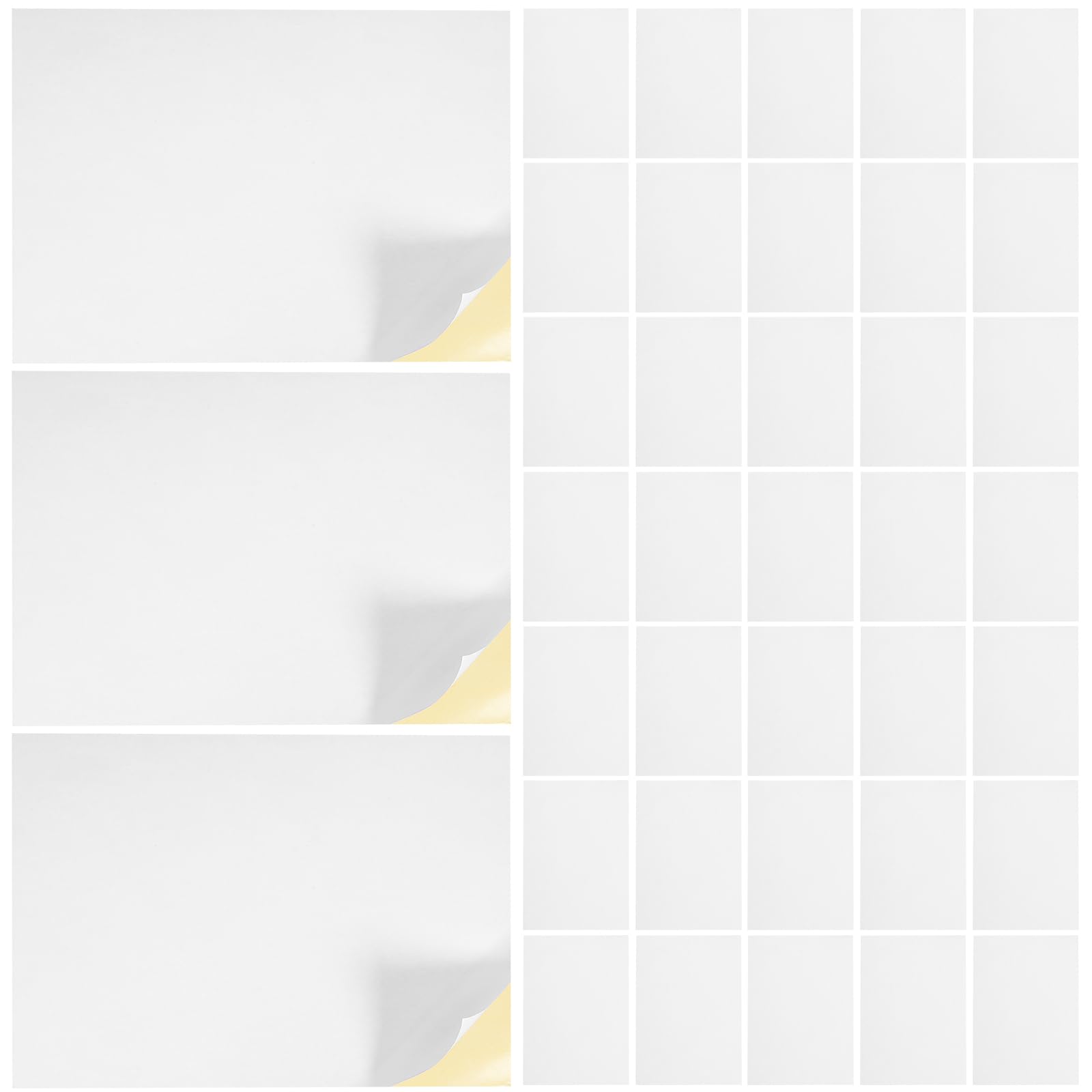 A4 Aufkleberbogen 100 Blatt Selbstklebend Weiß für Drucker