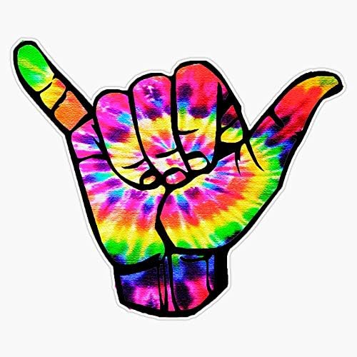 Hang Loose Pastel Tie Dye Vinyl Waterproof Sticker Decal