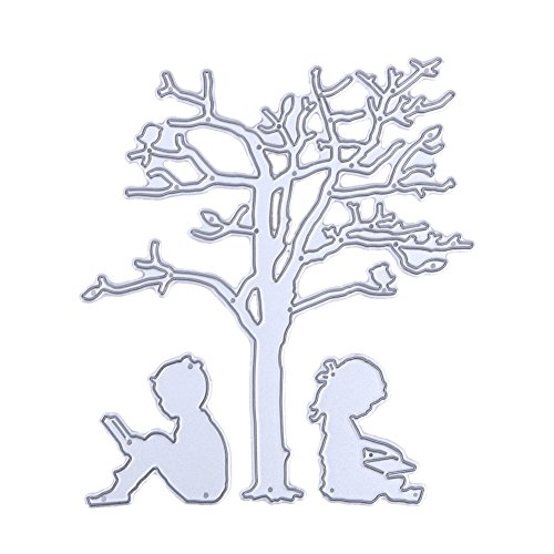 WinnerEco Cutting Dies Stencil Metal Mould for DIY Scrapbook Album Paper Card (Tree Kid)