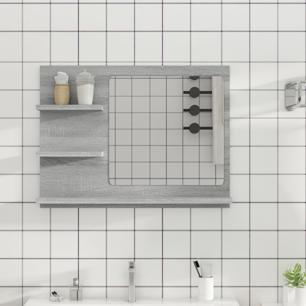 Miroir de salle de bain anti-humidité avec étagères pour optimiser les petits espaces