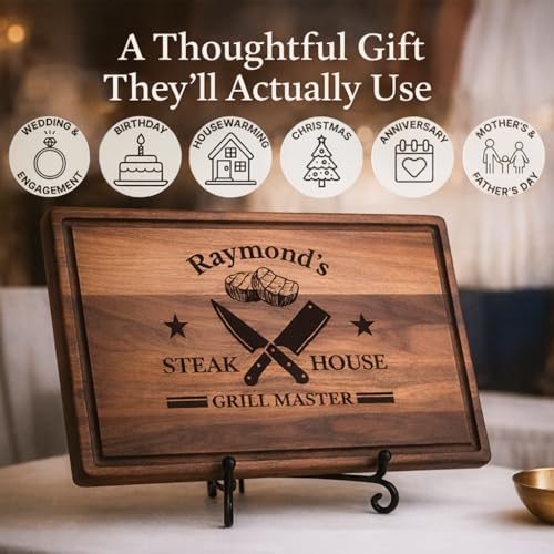 Tabla de cortar personalizada de madera con grabado miniatura 7
