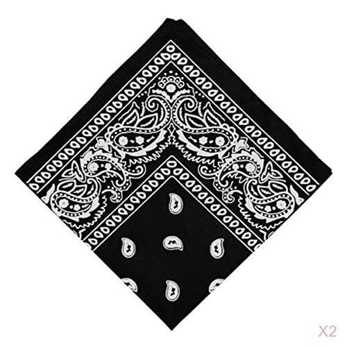 2X Women Men 100% Cotton Paisley Print Paisley Bandana Head Wrap Hair Band-image-39