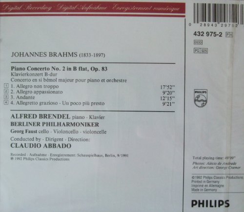 Price comparison product image Brahms: Piano Concerto No.2