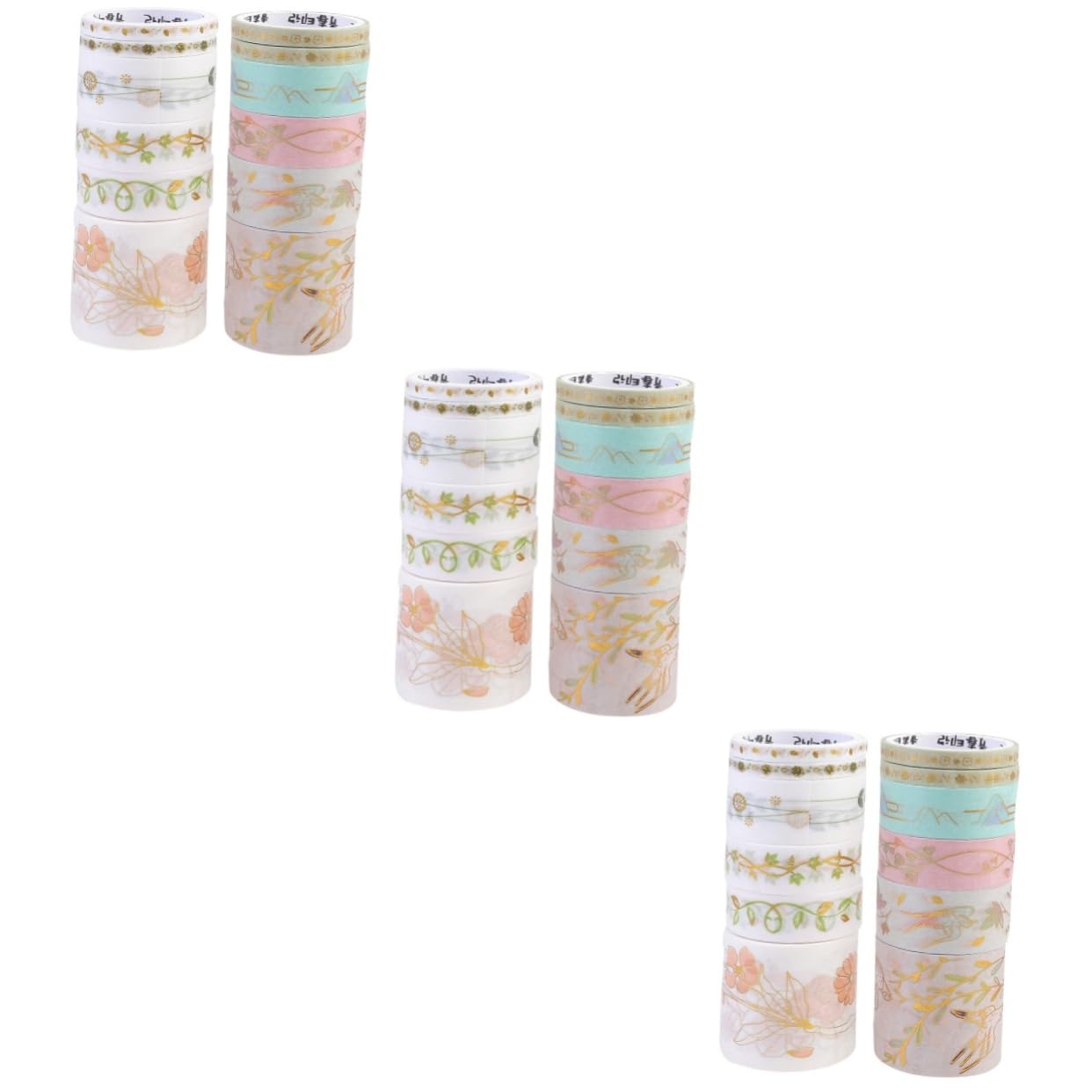 OSALADI 3 Ensembles Ruban Adhésif Décoratif Washi Papier Créatif Pour Scrapbooking Journal Diy Et Artisanat De Décoration Pour Organisateur Et 12 Pièces * 3