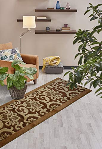 Orfa Home Custom Cut Hallway Runner Rug, Slip Resistant, 31 Inch Wide X Your Choice Of Length, Lily Brown, 31 Inch X 12 Feet #TOP4