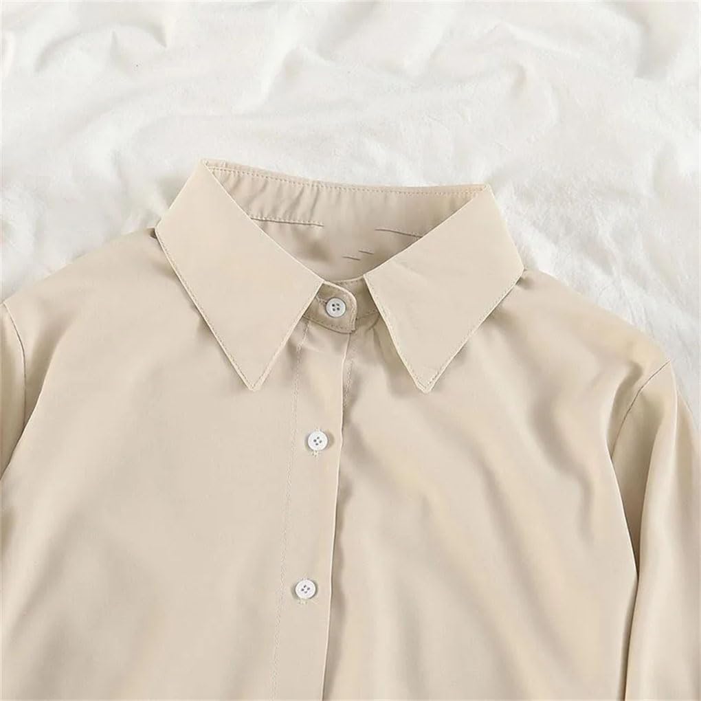 Women's Chiffon Long-Sleeved Loose Button Top
