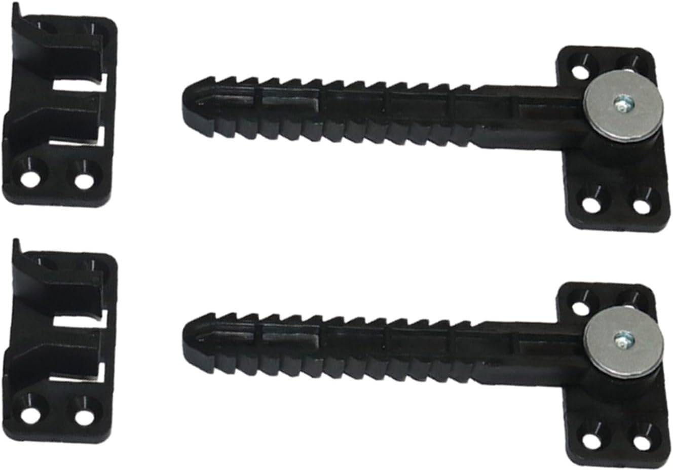 Adjustable Interlocking Hinge Connectors for Sofa Sectional Furniture, Heavy Duty Metal Joint Hardware with Customizable Angle and Closing Force for Cabinet Wardrobe Assembly, Black, 2-Pack