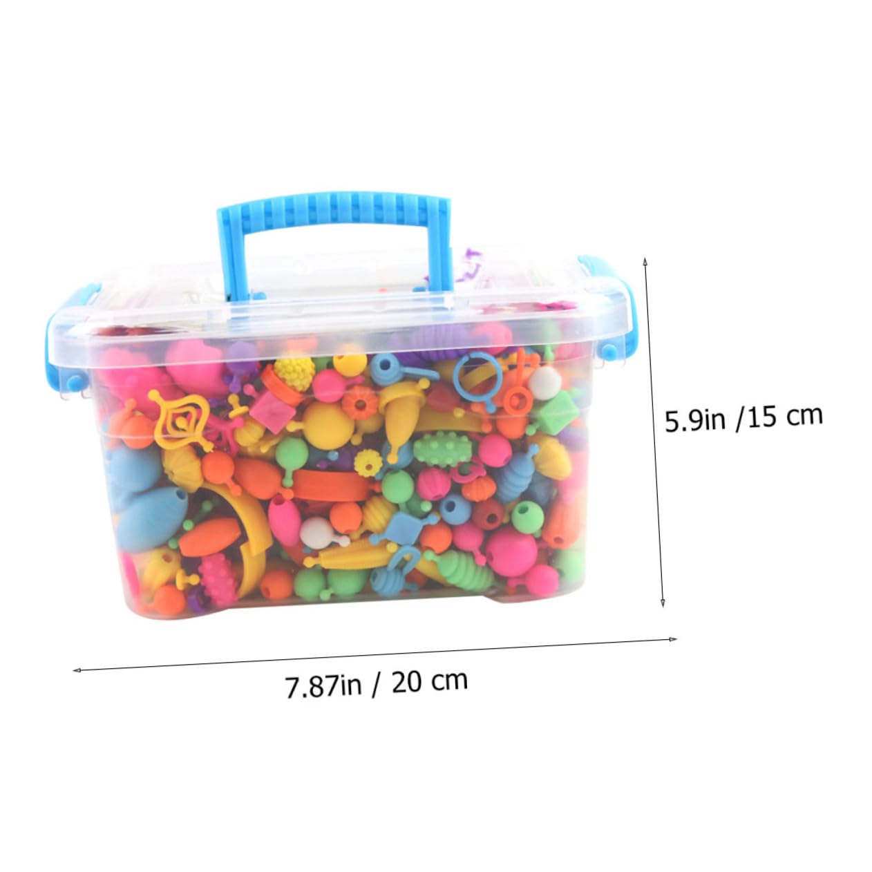BESPORTBLE Juguete para Niños de Cuentas DIY 700 Piezas de Plástico, Incluye Caja de Almacenamiento y Álbum de Imágenes, Adecuado para Hacer Pulseras Creativas Color