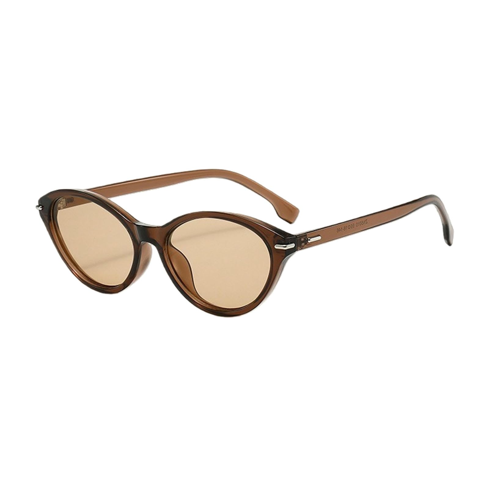 Lunettes de soleil femme rétro ovales Y2K avec protection UV400 vintage pour l'été