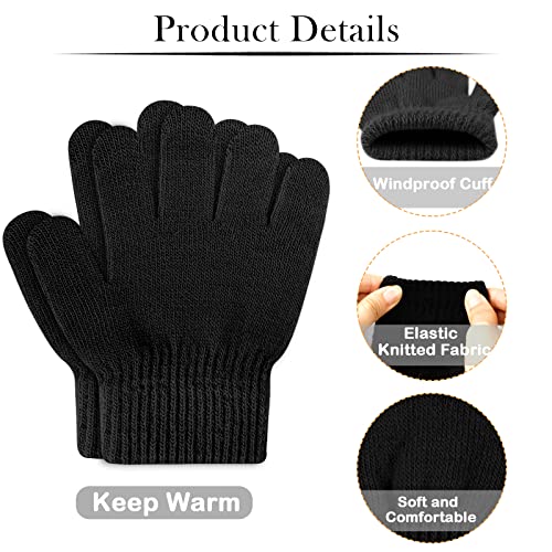 Image of ONESING 6 Pair Baby Gloves Toddler Gloves Toddler Winter Gloves Kids Gloves Winter Stretchy Knit Gloves for Kids Boys Girls