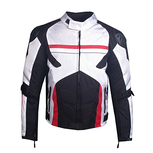 Jackets 4 Bikes Airtrek Men Mesh Motorcycle Touring Waterproof Rain Armor Biker Jacket White L #TOP3