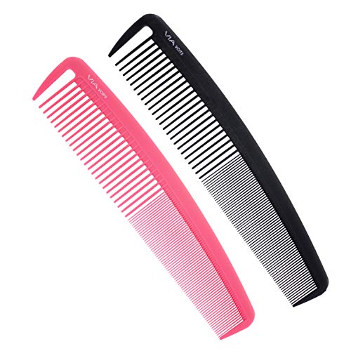 Wide Classic Cutting/Styling Comb - Pink (2 Pack)