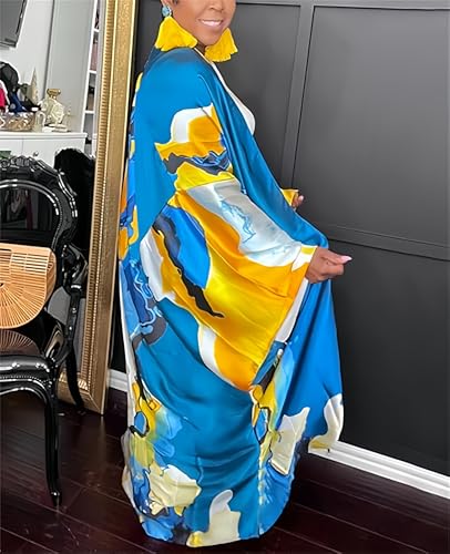 Image of Kimono Cardigan for Women Long Boho Satin Kimono Robes Plus Size Open Front Beach Swimsuit Cover Ups Lightweight Duster