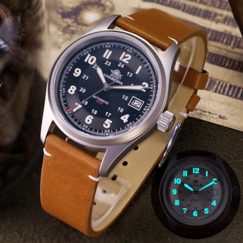 Image of ADDIESDIVE Mens Watch Automatic NH35 /8215 200M Luminous Easy to Read Dial Wrist Watch Minimalist Fashion Simple Watch Analog Date with Leather Strap and Bracelet