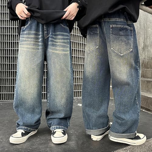 Pantalones vaqueros para niños cómodos elásticos y casuales 3