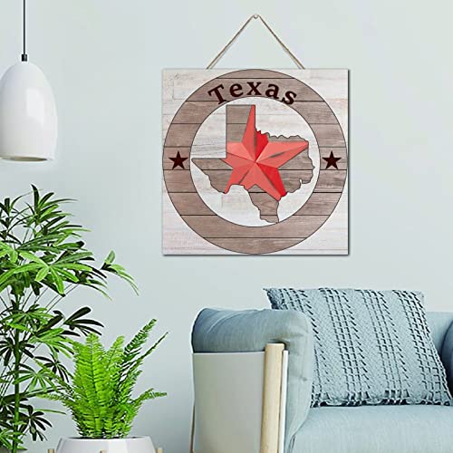 Drapeau de l'État occidental en bois et panneau mural Texas 30 cm