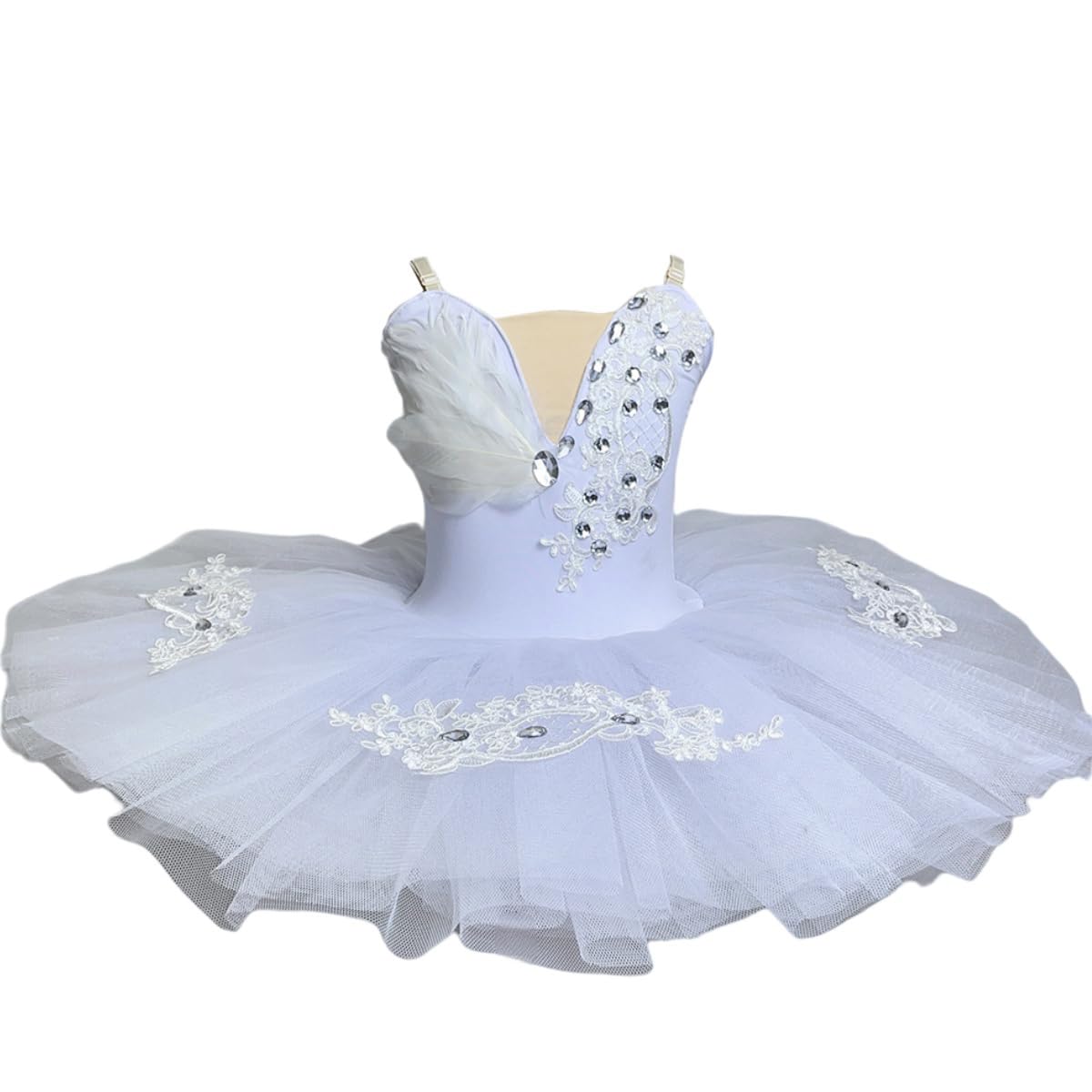 Robe de Danse Tutu de Ballet Blanche pour Filles et Enfants