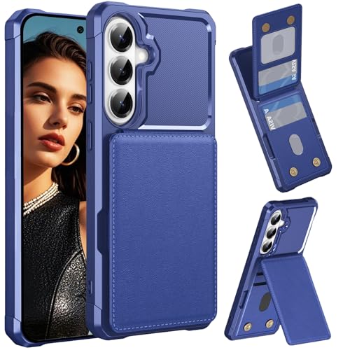 Coque Samsung Galaxy A57 protection portefeuille cuir rabat aimanté et fentes cartes bleu