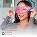 Gel Mask With Eye Holes - Hot Cold Compress Pack for Puffy Eyes, Dry Eyes, Headaches, Migraines, Sinus, Dark Circles - Reusable Face Therapy | Ergo Gel Bead (Pink)